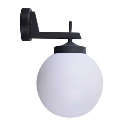 modern outdoor exterior vintage black luxury led globe wall lamp