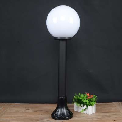 outdoor plastic acrylic globe shape garden lawn light fixture for pillar southeast asia lighting