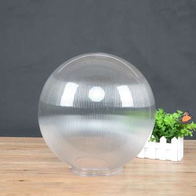 300MM modern clear prismatic round shape street light big led lamp shade plastic